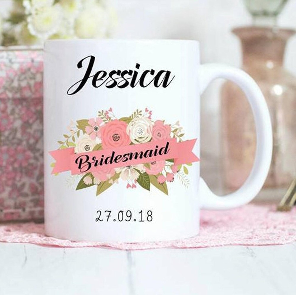 Personalised Wedding Mugs Bridesmaid Mug Maid Of Honour Mug Gifts