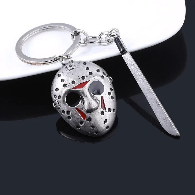Friday The 13th Jason Voorhees Keyring Hockey Mask Metal Halloween Gift