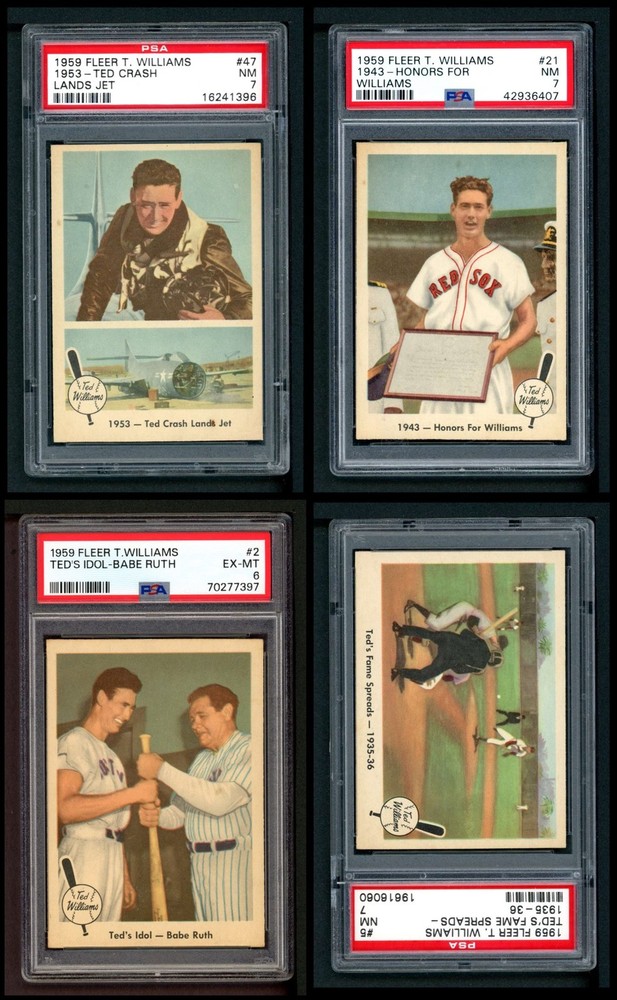 1959 Fleer Ted Williams Baseball Almost Complete Set 7 - NM 6891630