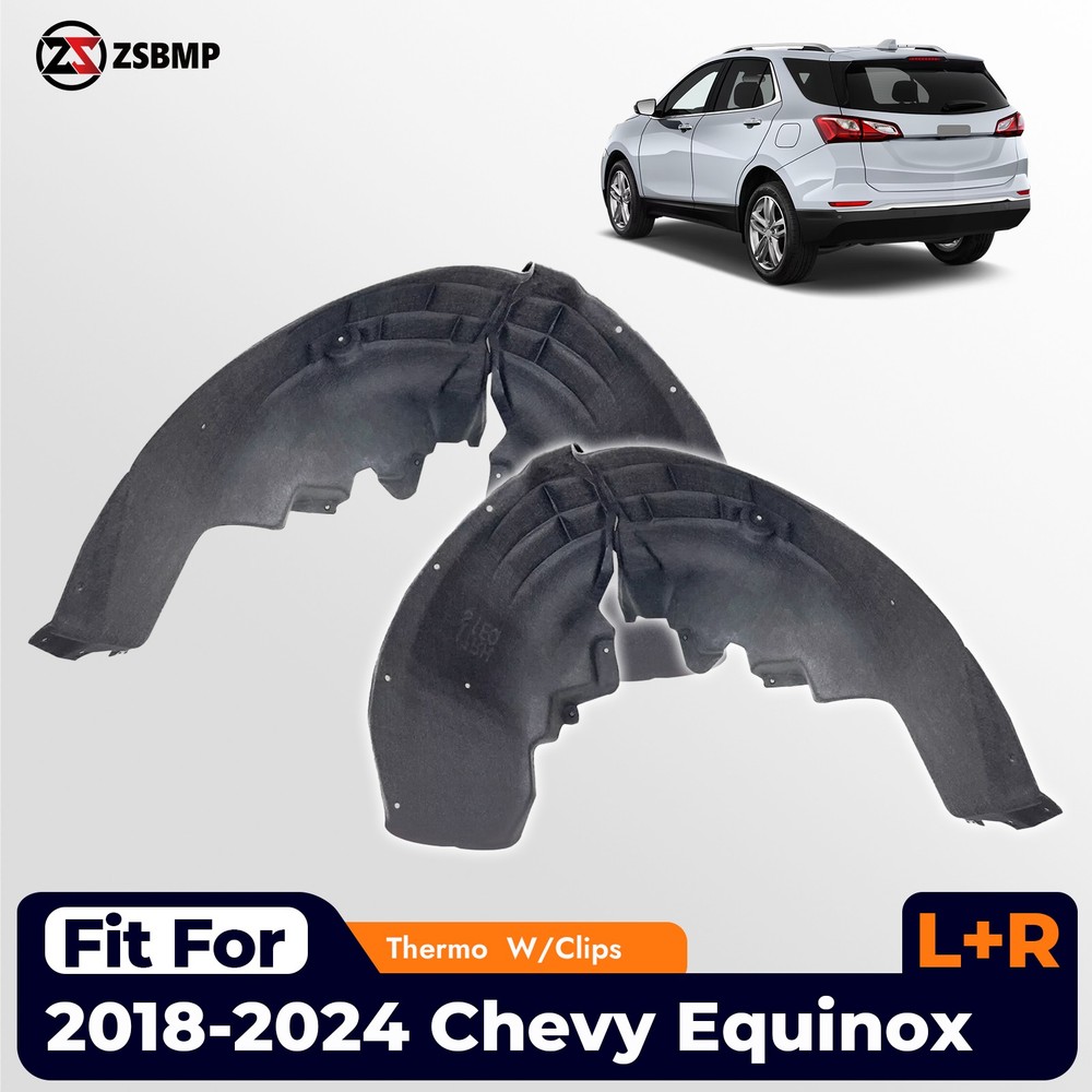 For 2018-2024 Chevy Equinox Rear Fender Liner Inner Panel Left+Right Pair Thermo