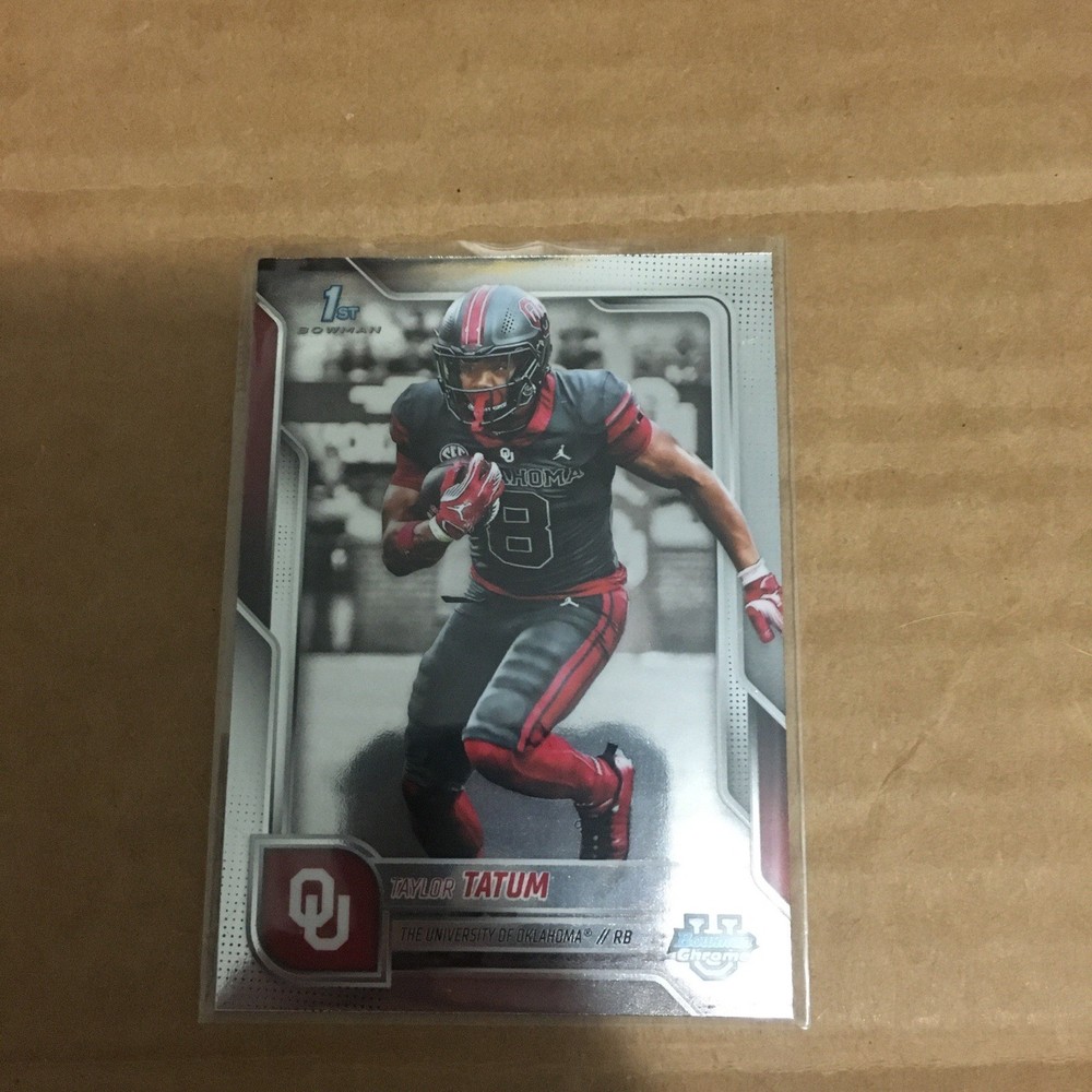 2025 Bowman Chrome University Football #125 Taylor Tatum, The University of Okla
