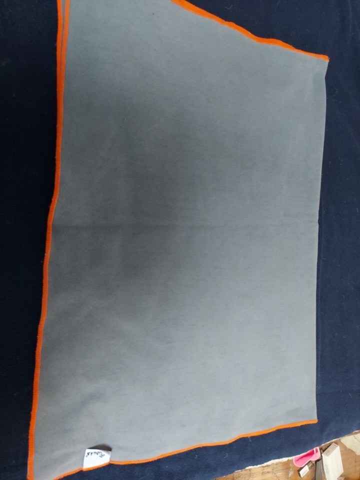 Manduka Equa Grey w/Orange Border Yoga Mat Towel Microfiber 68