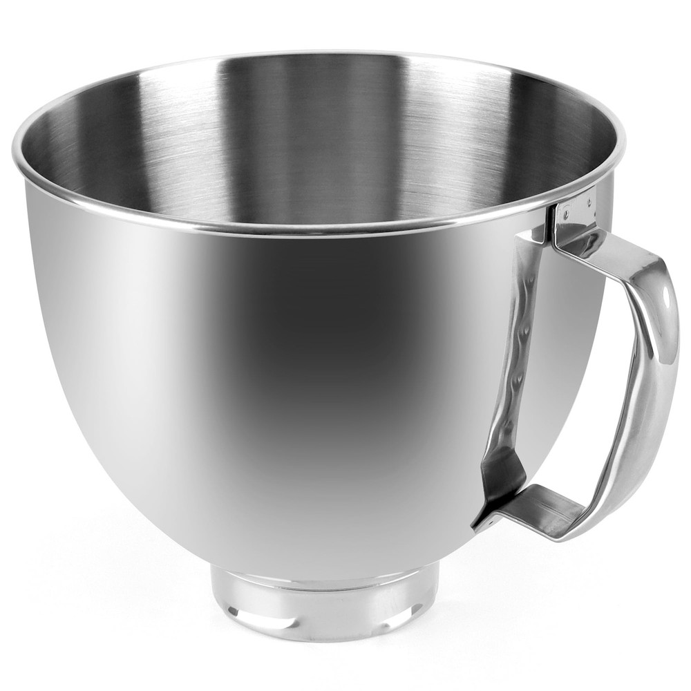 Stainless Steel Mixer Bowl Compatible with KitchenAid 4.5-5QT Tilt-Head Stand Mixers