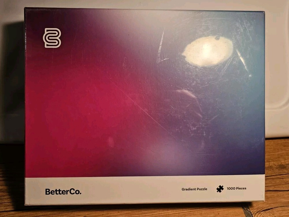 BetterCo Pink To Blue Gradient Jigsaw Puzzle 1000 Pieces Difficult 27.5