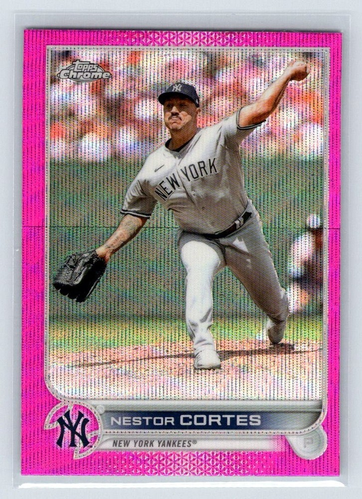 2022 Topps Chrome Update Pink Wave Paralle1 Nestor Cortes USC10 New York Yankees
