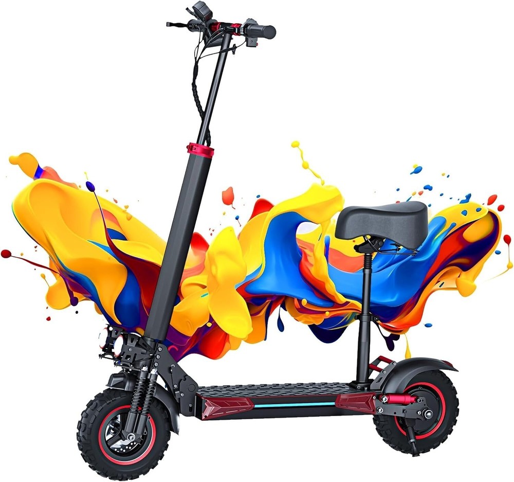 Electric Scooter Adult with Seat 1200W motor 11''Off Road 34MPH 48V/18AH Battery