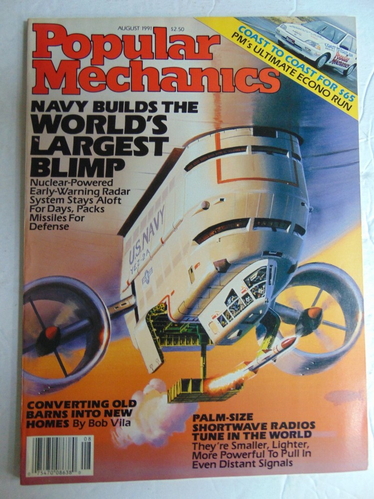 POPULAR MECHANICS August 1991 World's largest Blimp