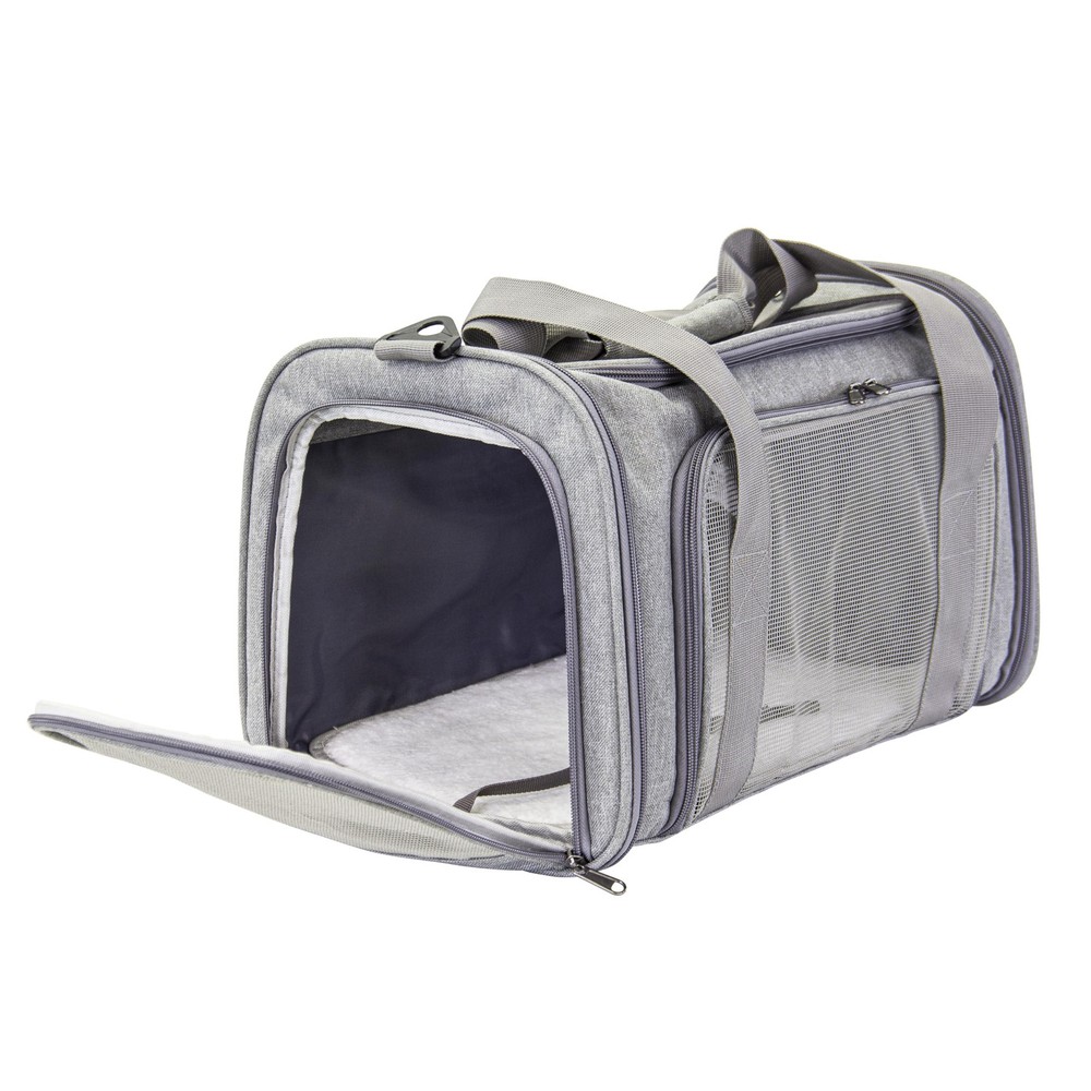Pet Smart Cart Carrier Sport, Grey, Soft Sided Collapsible Folding Travel Bag...