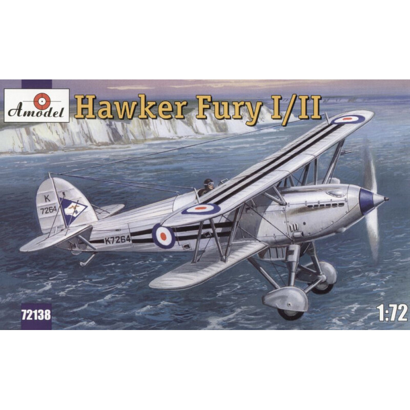 AMODEL 72138 Hawker Fury I/II USAF fighter Scale Biplane 1/72 Plastic model kit