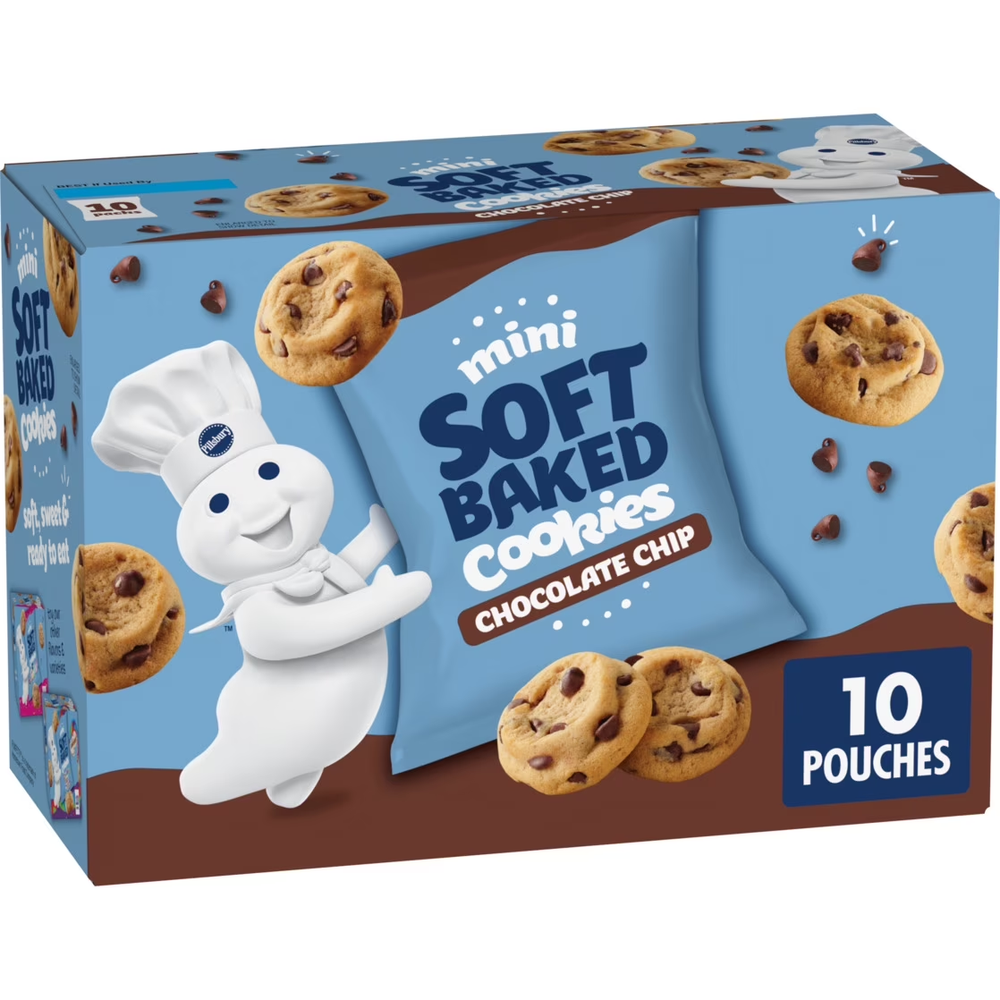 Mini Soft Baked Cookies, Chocolate Chip, Snack Bags, 10 Count, 10 oz....