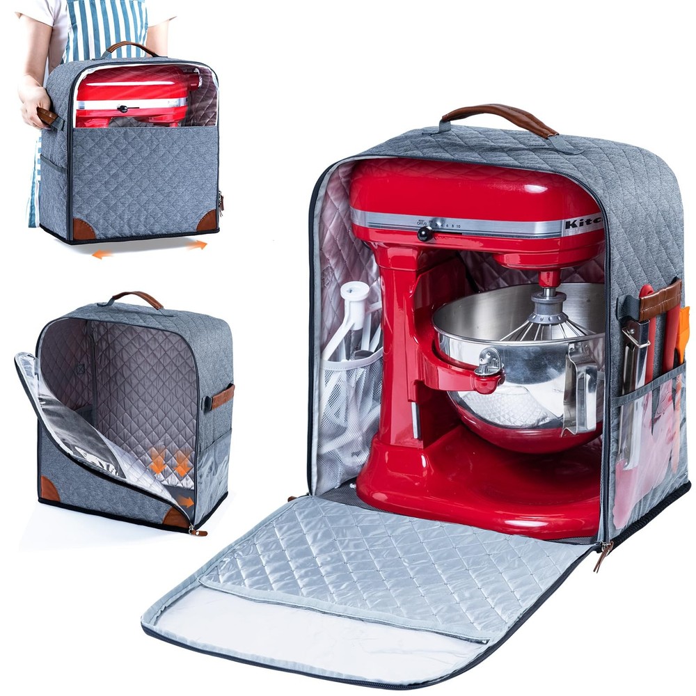 KitchenAid Stand Mixer Cover with Non-Slip Base and Appliance Sliders  