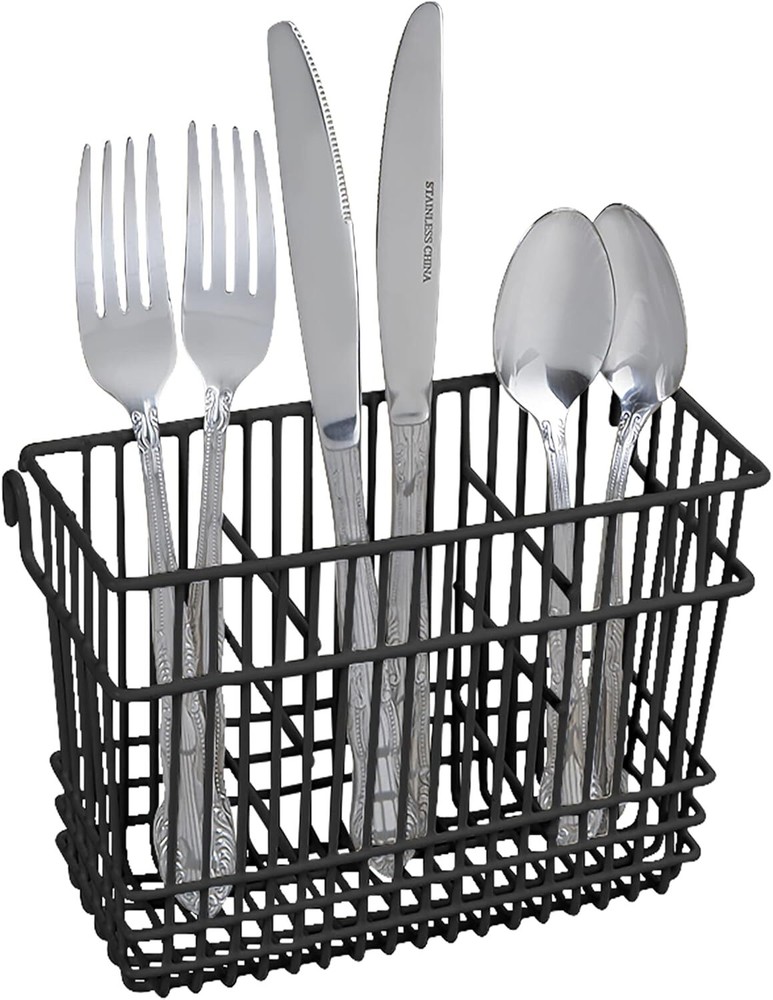 Hanging Cutlery Basket for Dish Drying Rack - Utensil Organizer Caddy