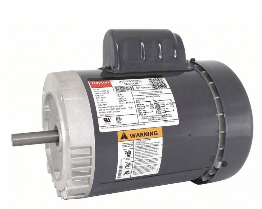 Dayton 5GD60BG Industrial Motor 3/4 HP 1725 RPM TEFC 115/208-230V AC