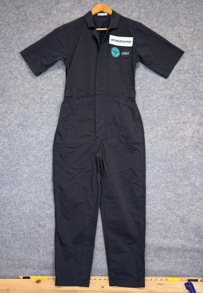 Alex Mill Wondermind Jumpsuit Womens Small Short Sleeve Button