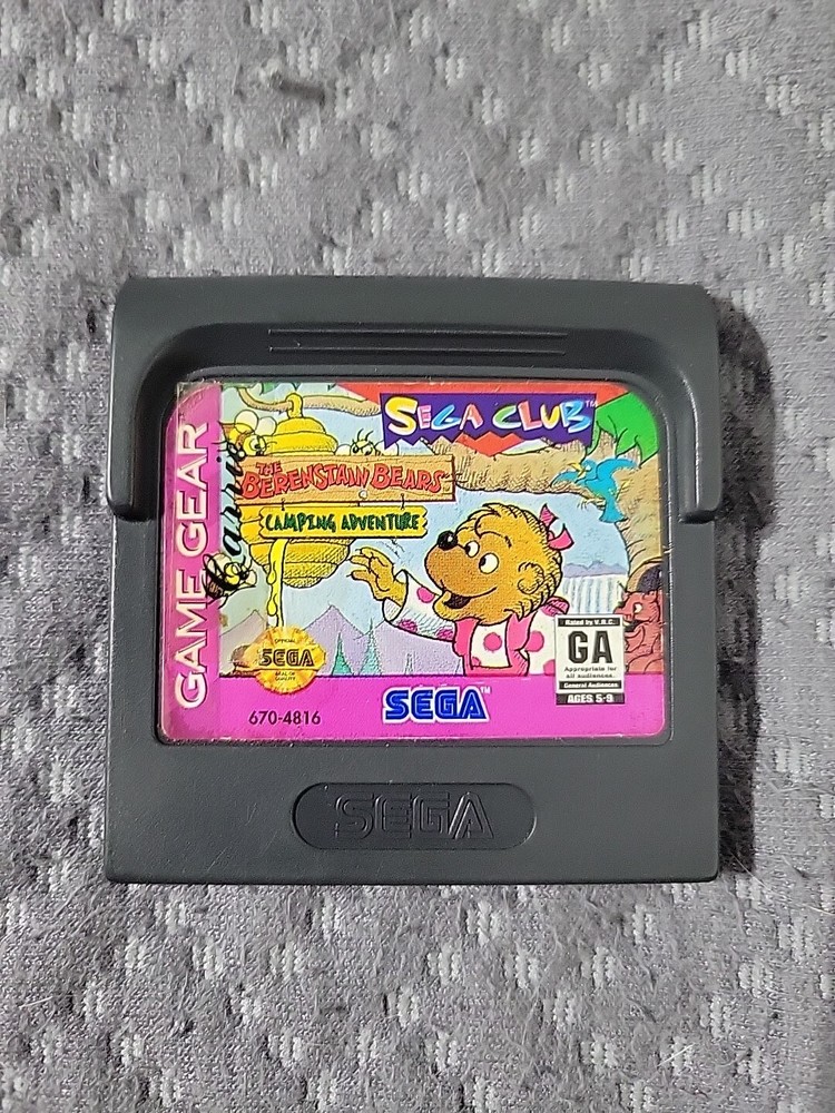 Berenstain Bears' Camping Adventure (Sega Game Gear, 1994) Cartridge Only