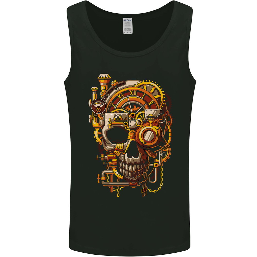 Steampunk Skull Mens Vest Tank Top