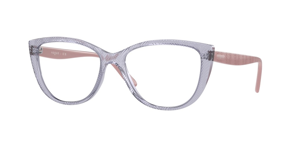 VOGUE VO5485 2925 Transparent Light Violet Demo Lens 52 mm Women's Eyeglasses
