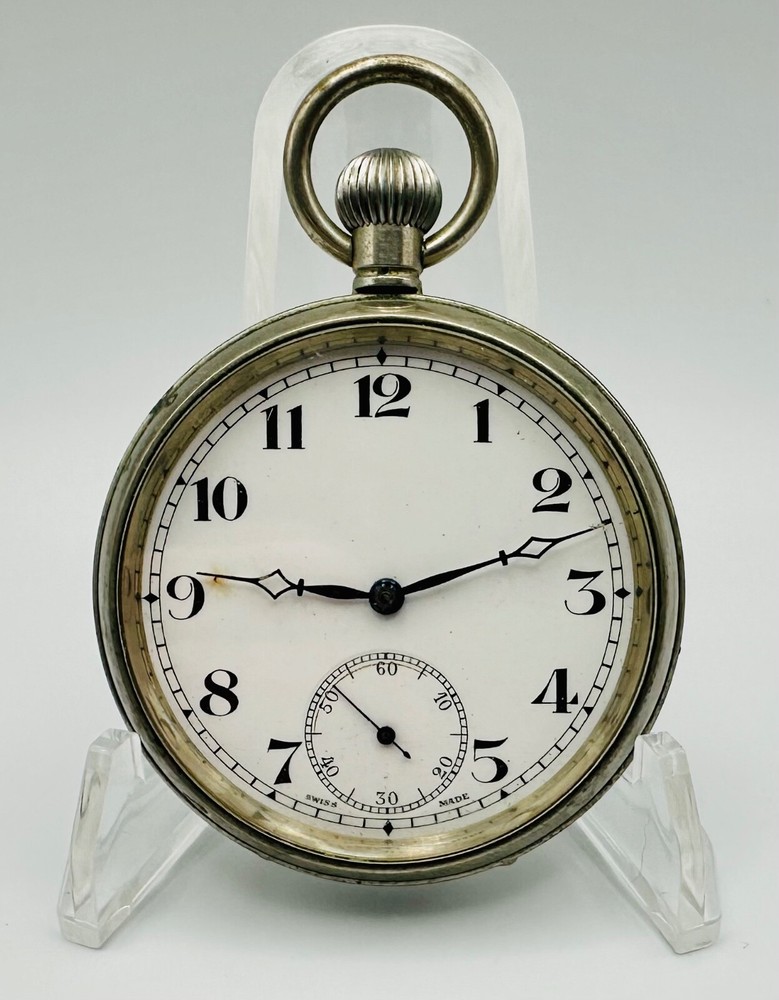 Antique Swiss 15 Jewel Pocket Watch in Working Condition