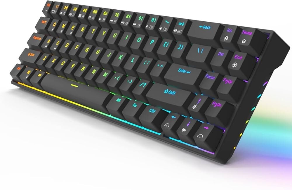 Royal Kludge RK71 Wireless RGB Backlit Hotswap Mechanical Keyboard in Black