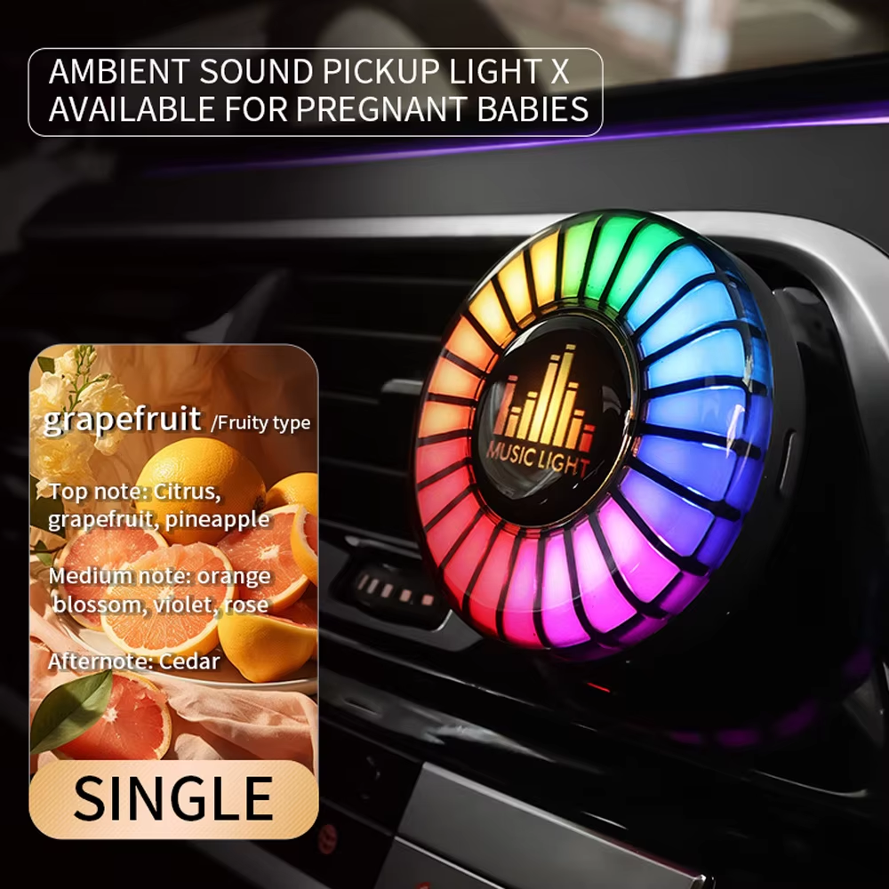 Smart App-Controlled RGB Music Rhythm LED Air Freshener with Sound Sync