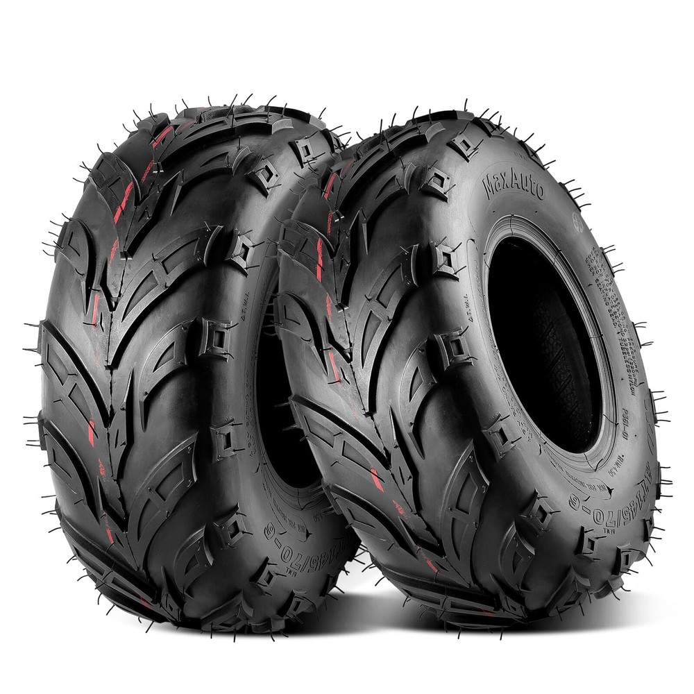 145/70-6 Tubeless ATV Go Kart Tires 4PR 2-Pack for Mini Bikes