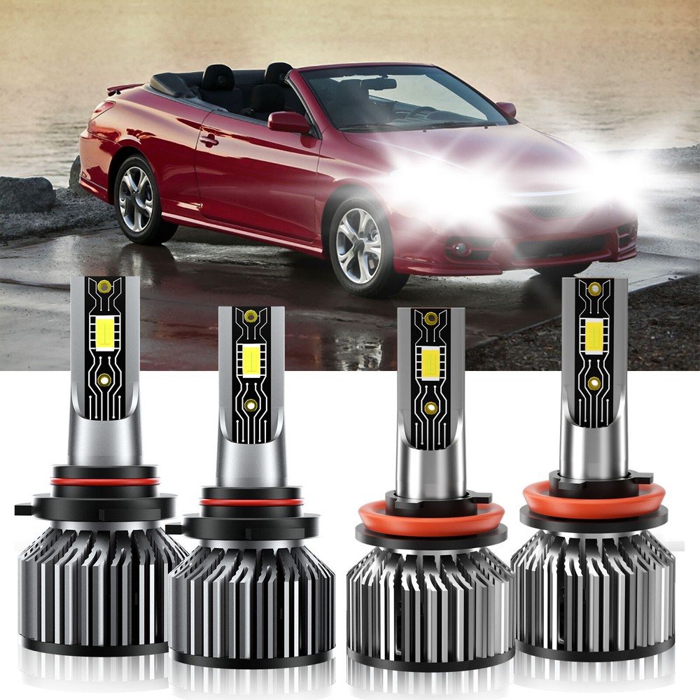9005 H11 Combo LED Headlight High Low Beam Bulbs Kit for 2004-2006 Toyota Solara