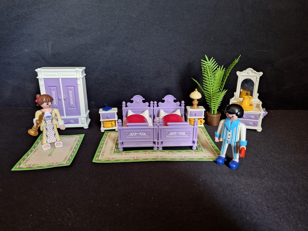 Playmobil Victorian Mansion 5325 Master Bedroom Vintage Almost Complete