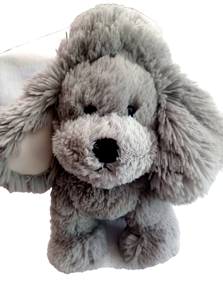 Manhattan Toy 10.5 Inch Soft Silver Gray Poodle Plush Stuffed Animal Puppy