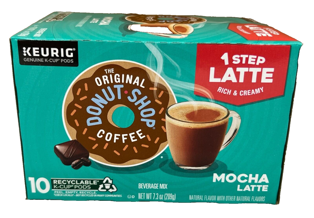 The Original Donut Shop Coffee Mocha Latte Beverage Mix K Cups Keurig 7.3 oz