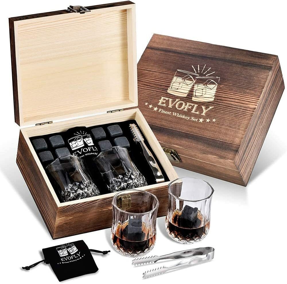 Whiskey Stones Set - Unique Father's Day and Birthday Gift for Men and Husband-image