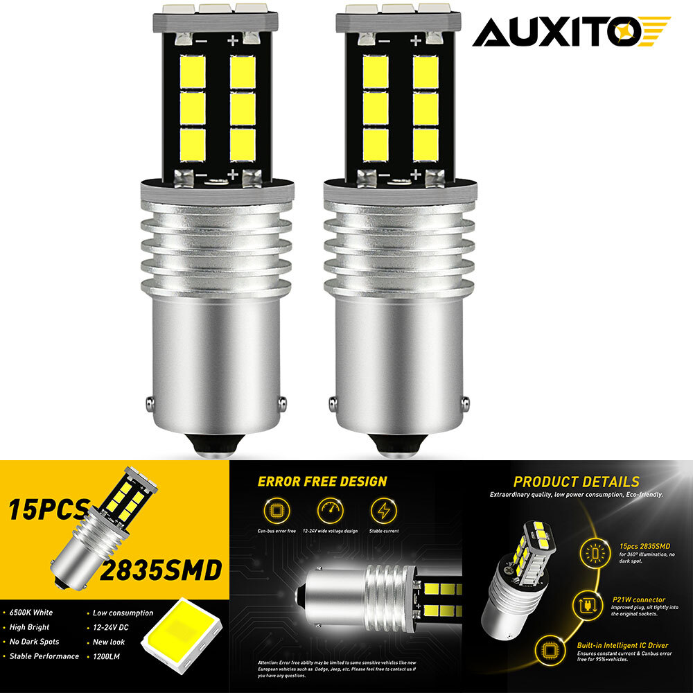 LED Reverse Backup Light Bulb 7506 1156 6500K White for Ram 1500 1994-2001 JM-2