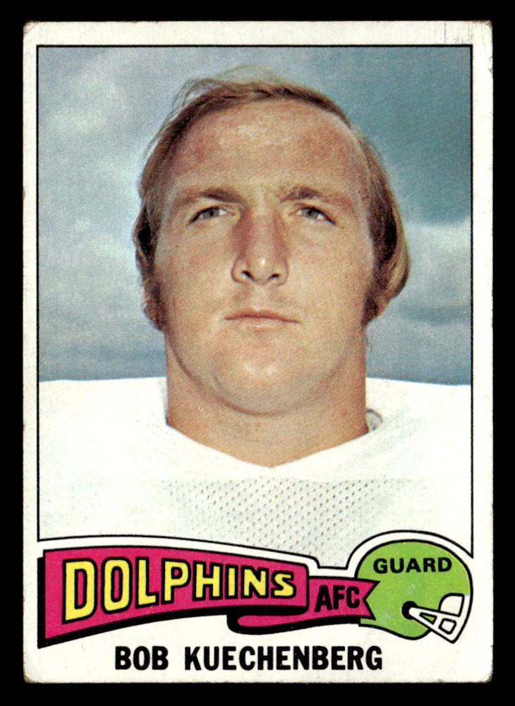 1975 Topps Bob Kuechenberg #262 Miami Dolphins Football Card Fair-Good Condition