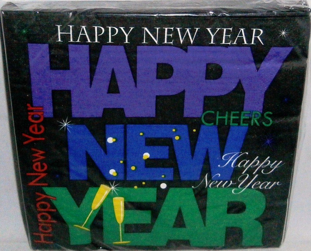 New Years Eve Luncheon Napkins 20 Count 2-Ply Celebrate 12 7/8 x 12 3/4 Inches-image