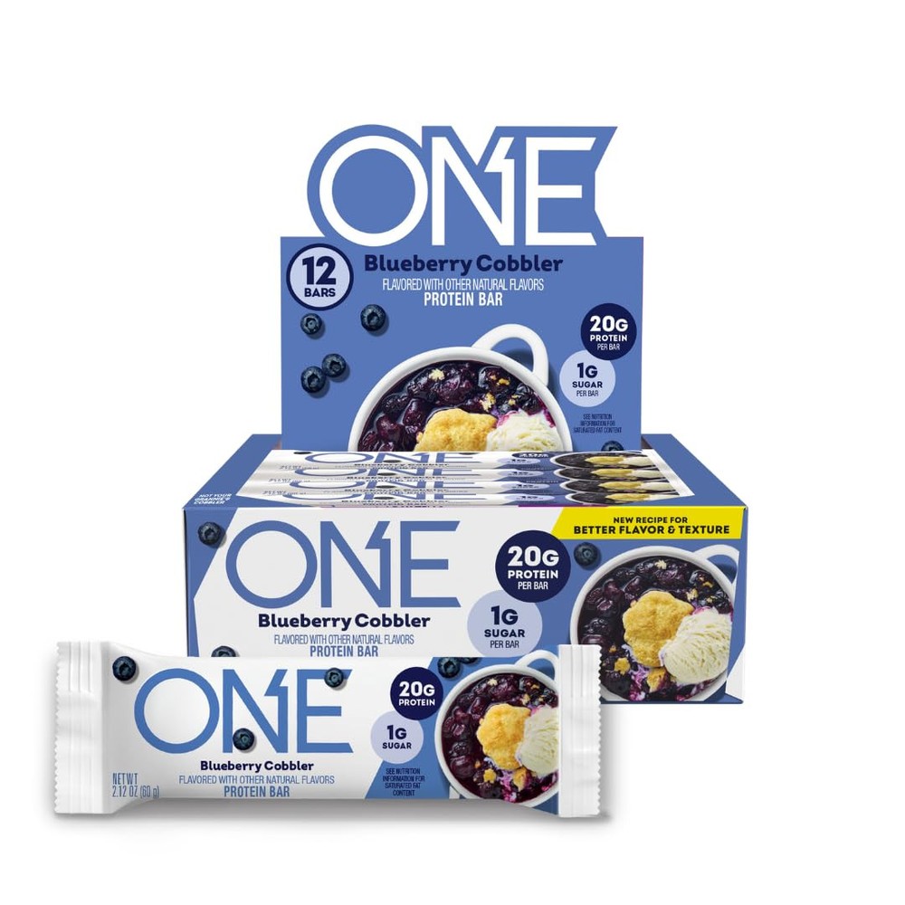 Blueberry Cobbler Protein Bar 20g Protein 1g Sugar Pack of 12