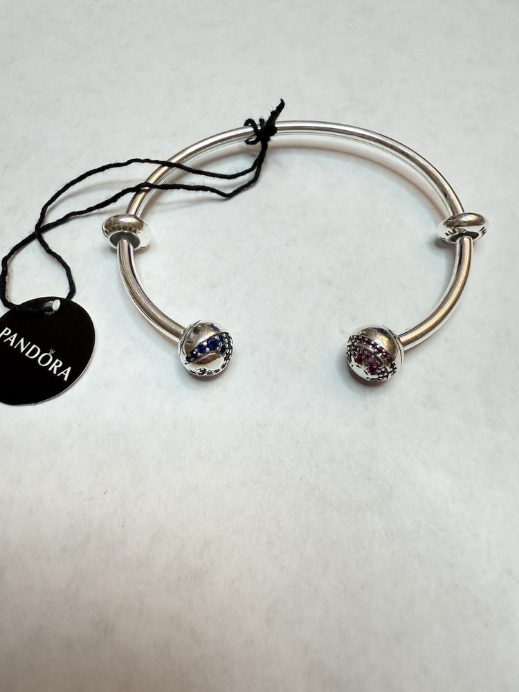 Pandora   Star Wars   Light & Dark Side Open Bangle   925 Size 19 Cm