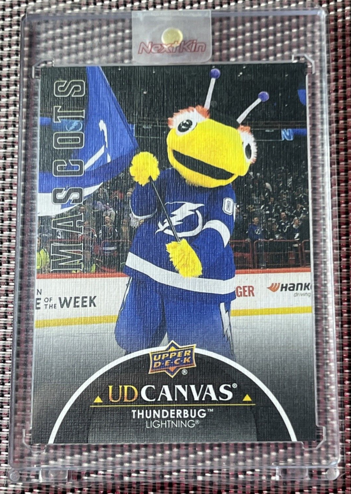 2021-22 UPPER DECK EXTENDED CANVAS BLACK MASCOTS THUNDERBUG TAMPA BAY LIGHTNING