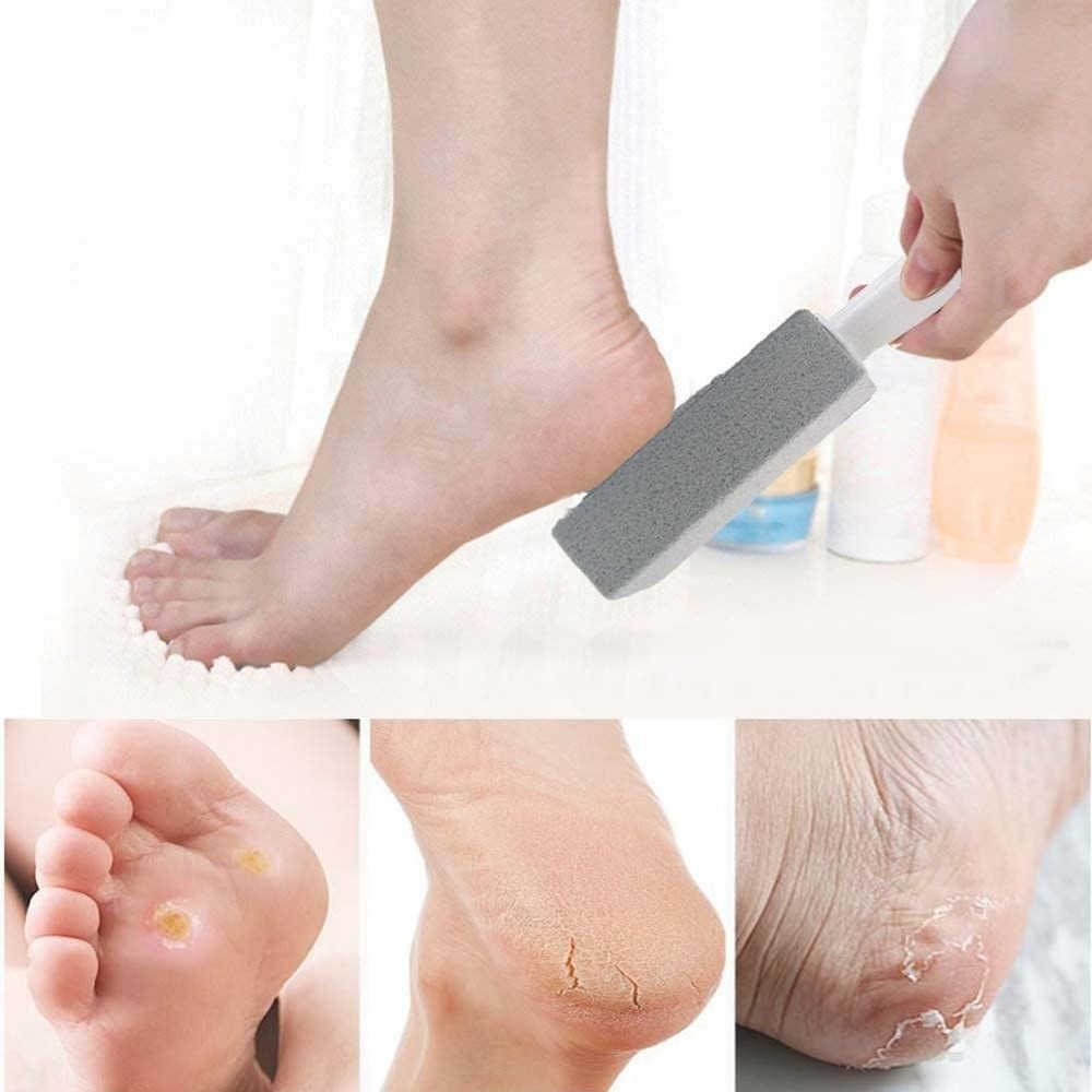 Pumice Stone Toilet Bowl Cleaner with Handle for Stubborn Stains