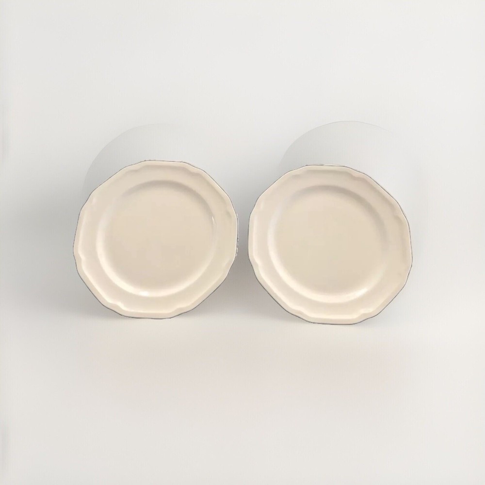 2 platos de ensalada postre MIKASA ULTIMA PLUS BLANCO ANTIGUO 8,5