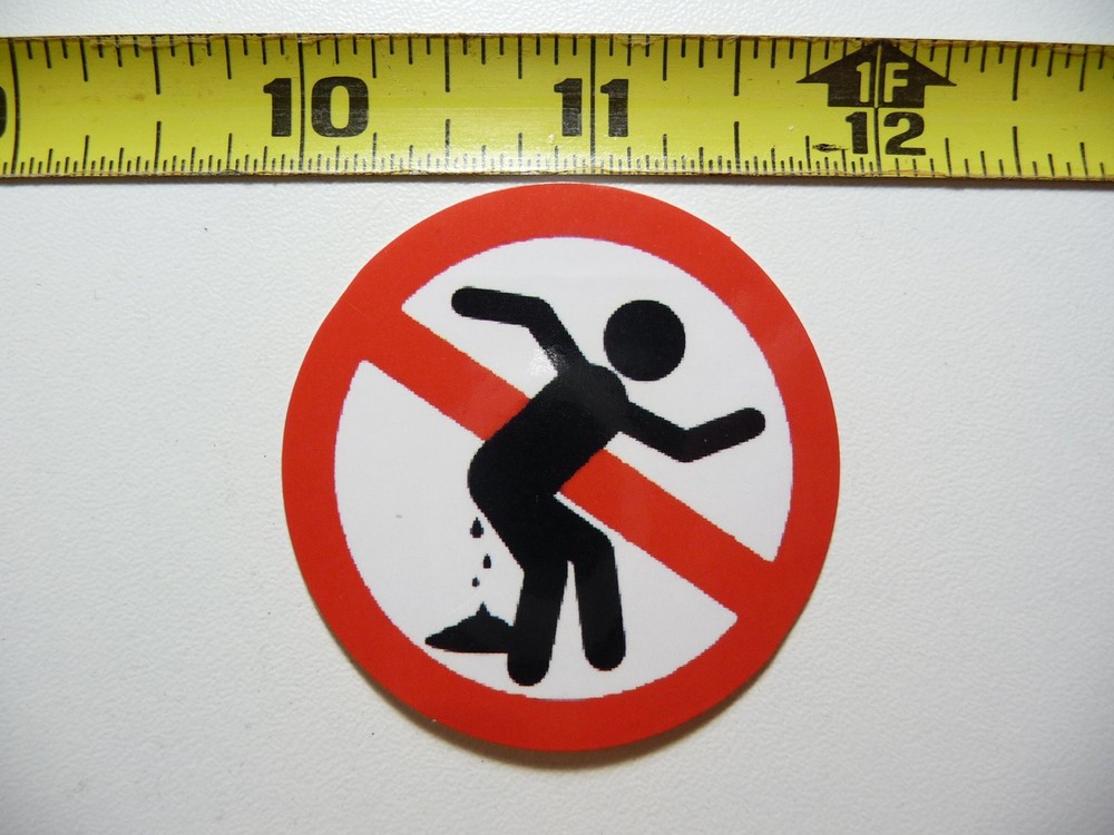No Entry Public Bathroom Decal Sticker for Jobs Prohibited Occupations Work Restricted