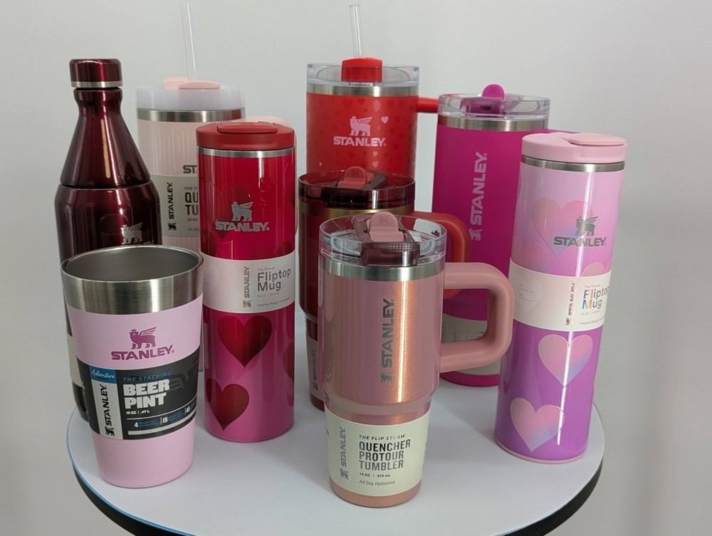 NEW Stanley water bottle Cup Quencher pink red St. Valentines gift original