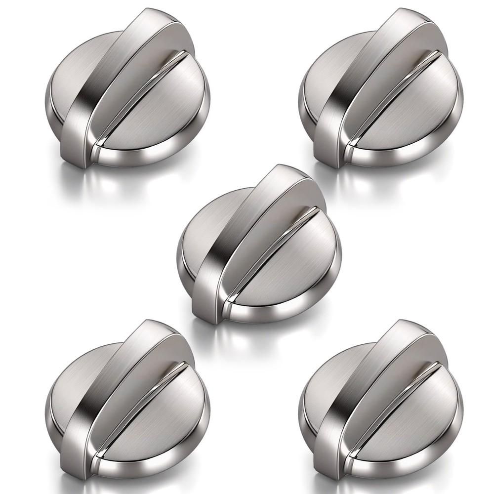 Stove Burner Control Knobs 5 Pack Stainless Steel Range Knobs