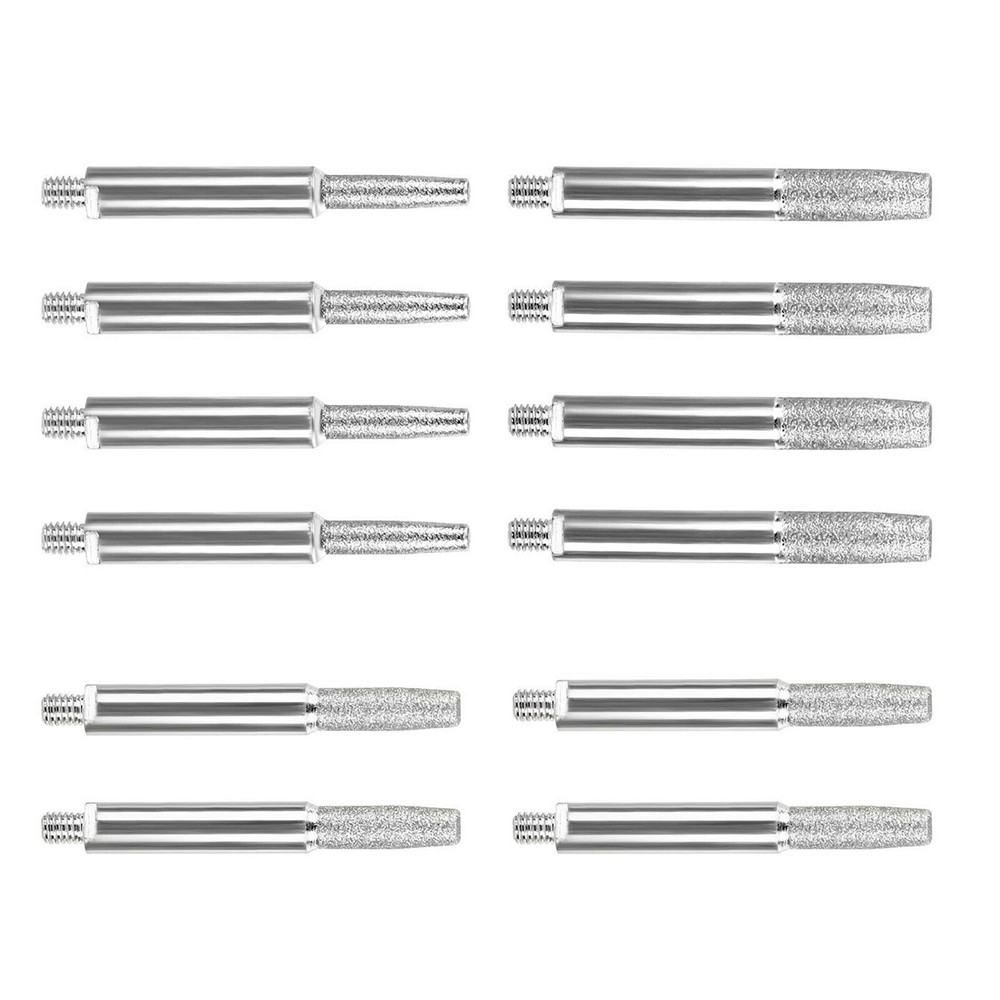 12Pcs Carborundum Burr Set for Hand Crank Chain Saw Sharpener