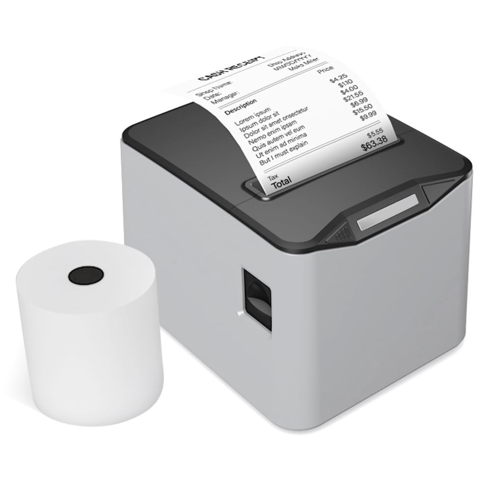 80mm Desktop Thermal Receipt Printer with USB and LAN Connectivity