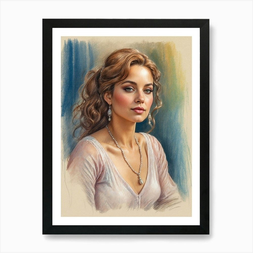 Portrait Of A Woman Art Print Framed Wall Art Poster Canvas Print Picture