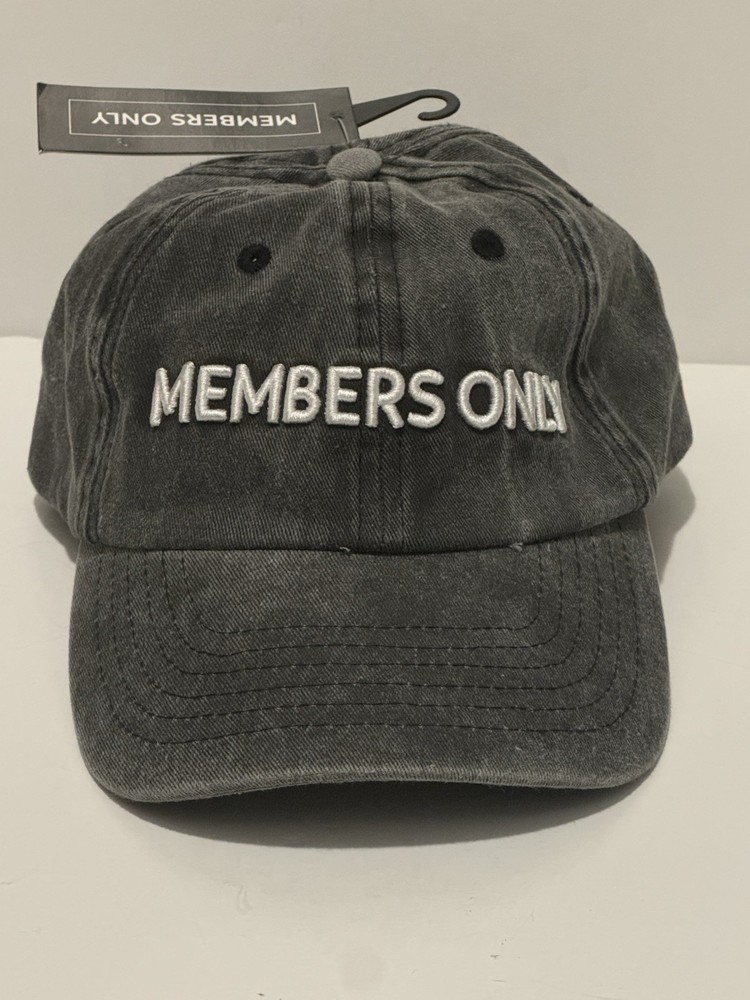 MEMBERS ONLY Adjustable Gray Baseball Cap Relaxed Fit NWT-image