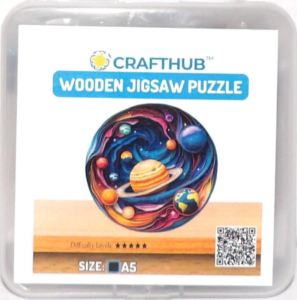 Crafthub Wooden Jigsaw Puzzle PLANETS A5 Small 5.3