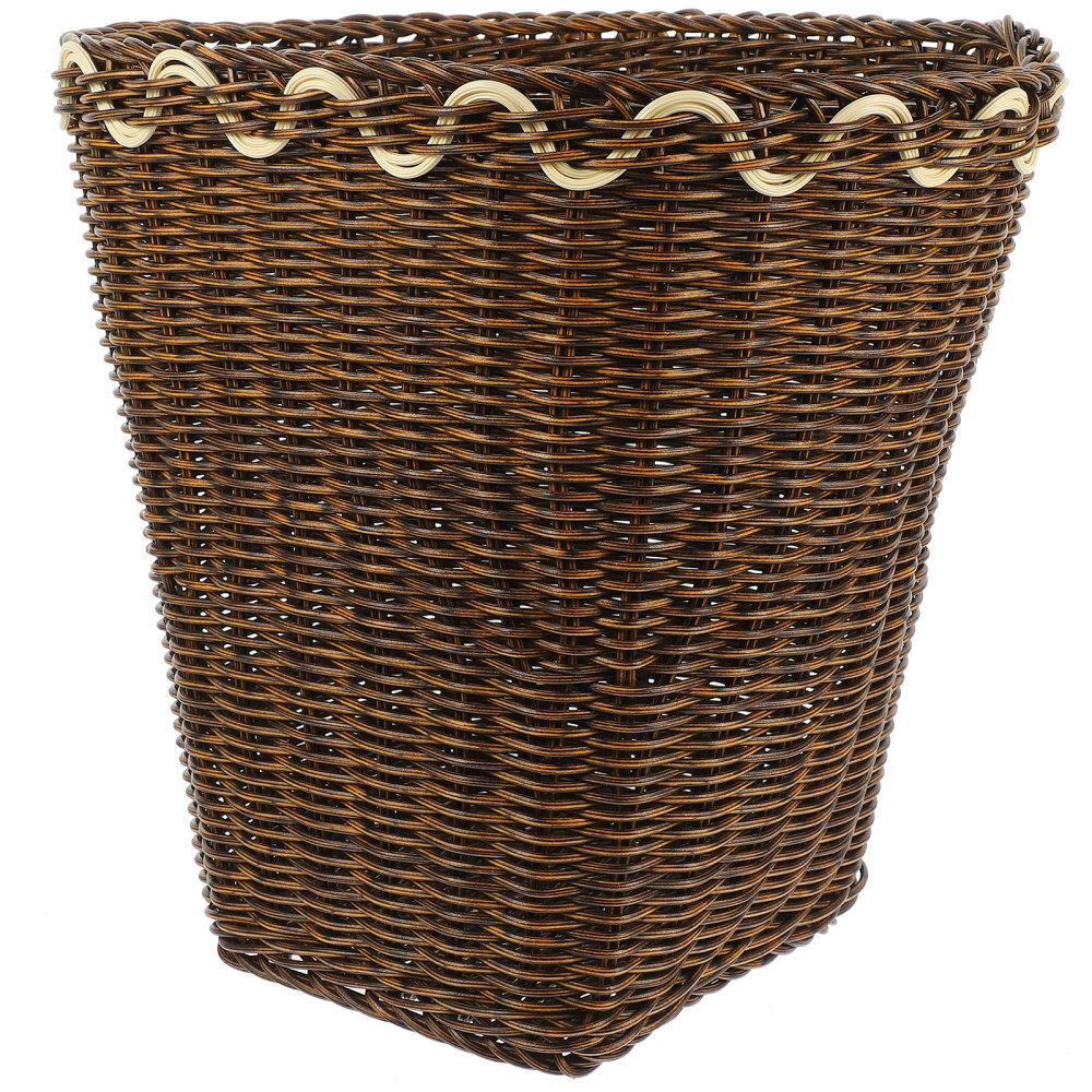 Waste Basket Storage Trash Bin Vintage Design Paper Disposal Office