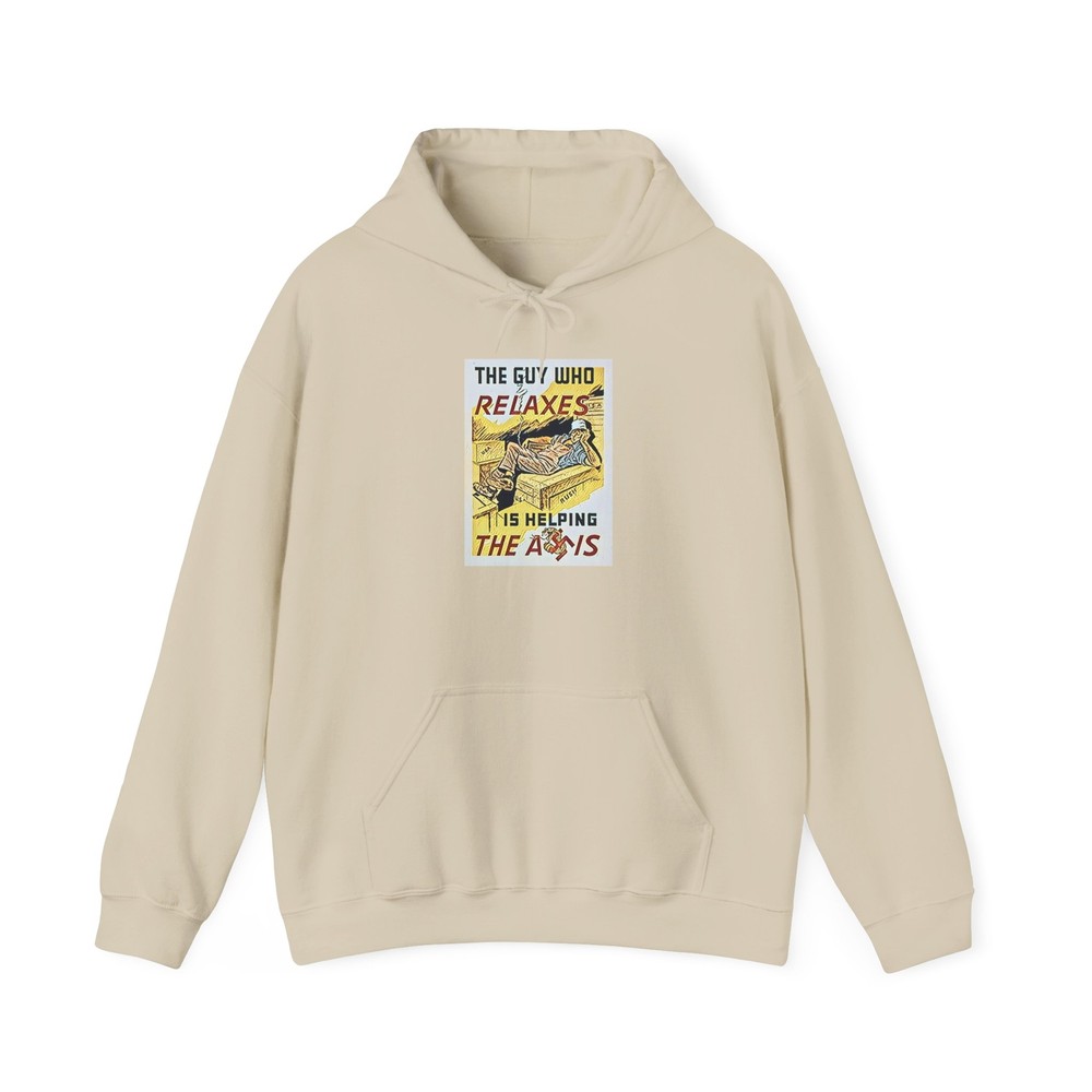 The Guy Who Relaxes Is Helping The Axis Graphic Unisex Heavy Hooded Sweatshirt