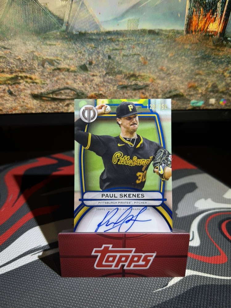 2025 Topps Tribute - Tribute Autographs Paul Skenes #TA-SKE Blue /150