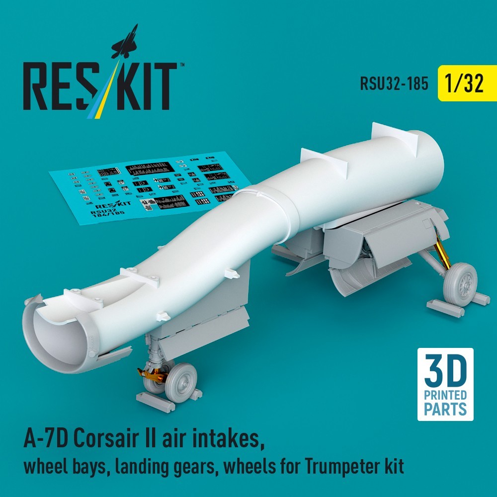 A-7D Corsair II Air intakes, Wheel bays Landing gears, Wheels for Trumpeter 1:32